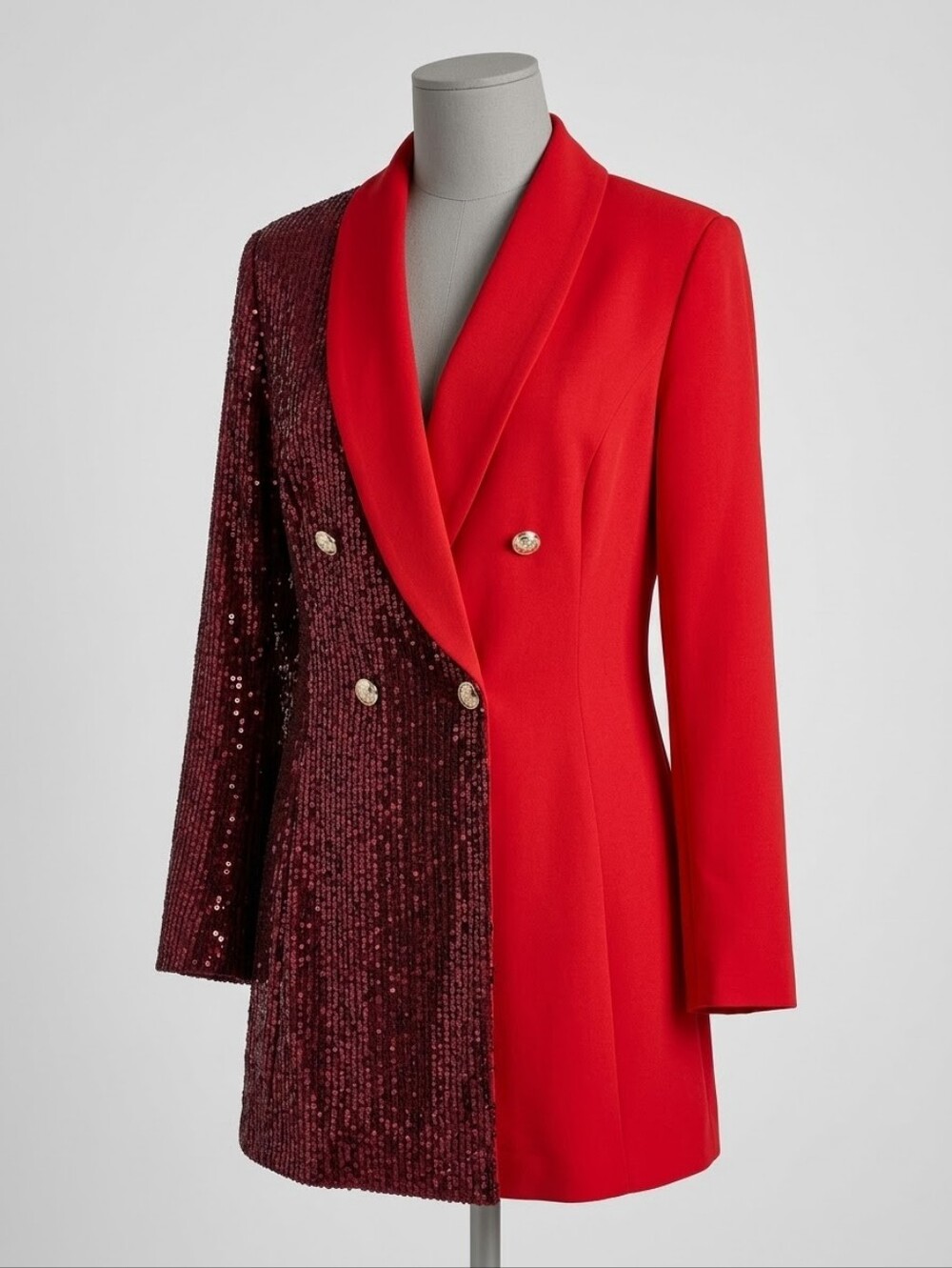 Sequin Blazer, Two Tone, Size 1X